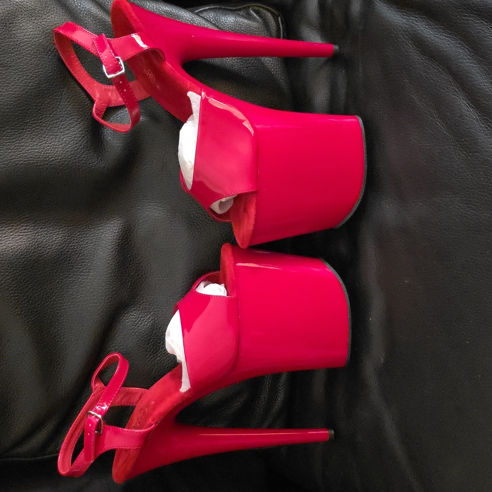 Pleaser Red Platform Heels